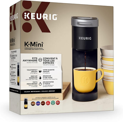 Keurig K-Mini Single Serve K-Cup Pod Coffee Maker, Made From At Least 20% Recycled Plastic, Matte Black - PuriLite