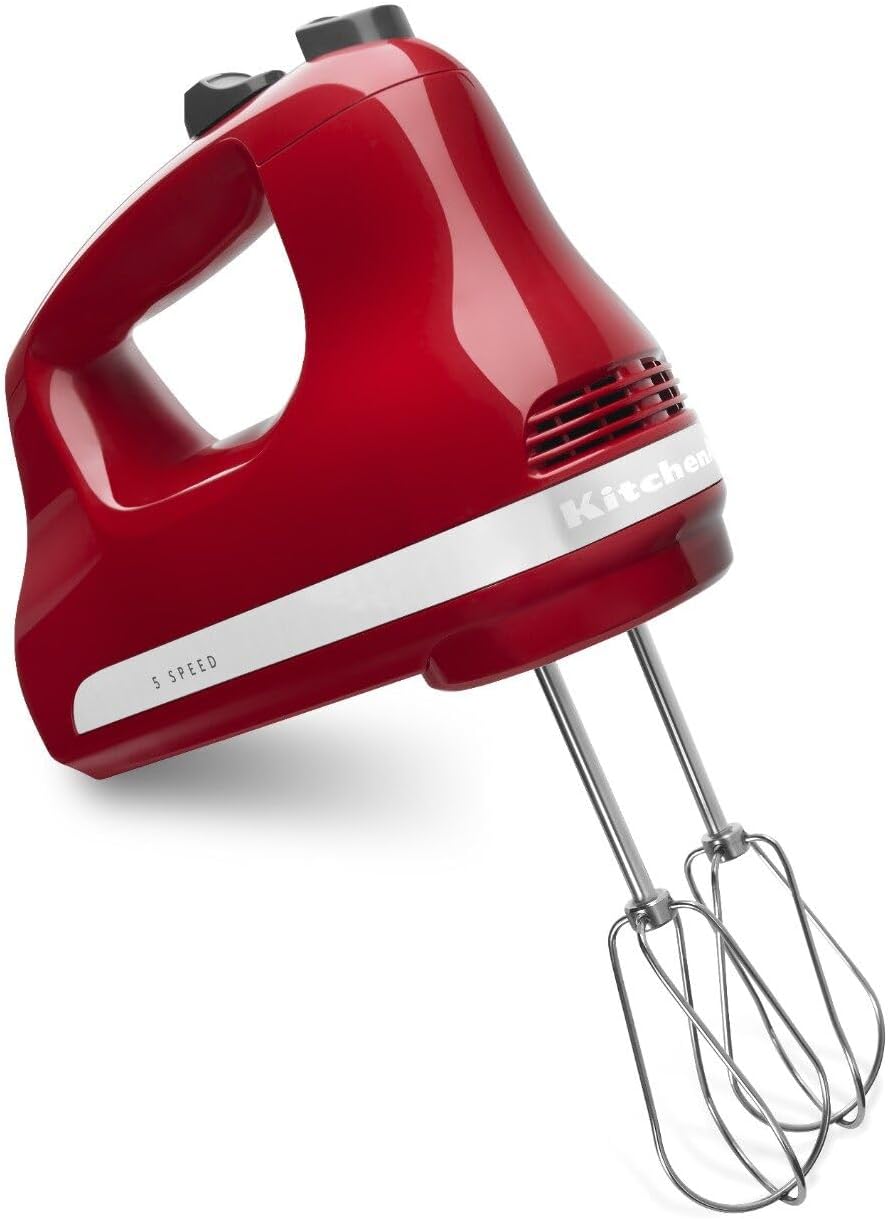 KitchenAid KHM512ER 5-Speed Hand Mixer, Empire Red - PuriLite