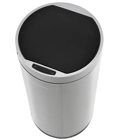 Global Industrial™ Round Motion Sensor Trash Can, 9-1/4 Gallon, Brushed Stainless Steel - PuriLite