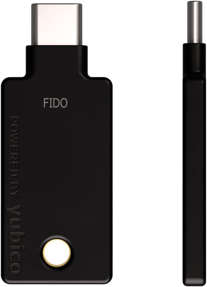 Yubico Security Key C NFC USB-C Security Key FIDO2 MFA Passkey Authenticator for Google, Microsoft & Apple - PuriLite
