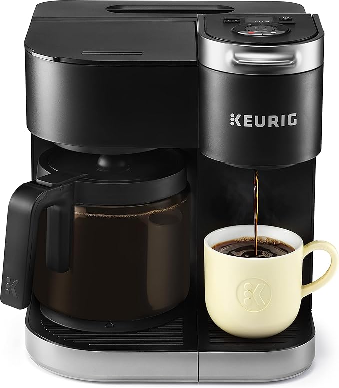 Keurig K-Duo Single Serve K-Cup Pod And Carafe Coffee Maker, With Programmable Features And Strong Brew Function, Black - PuriLite