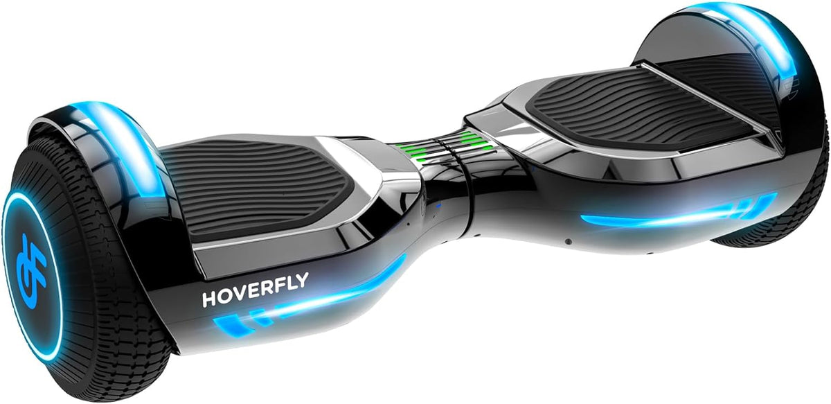 HOVERFLY Glide Hoverboard, LED 6.5" Wheels Self Balancing Scooter with Dual 200W Motor up to 10km/h & Max 7km Range, Headlight & UL2272 Certified Electric Hover Boards Kids Teens - PuriLite