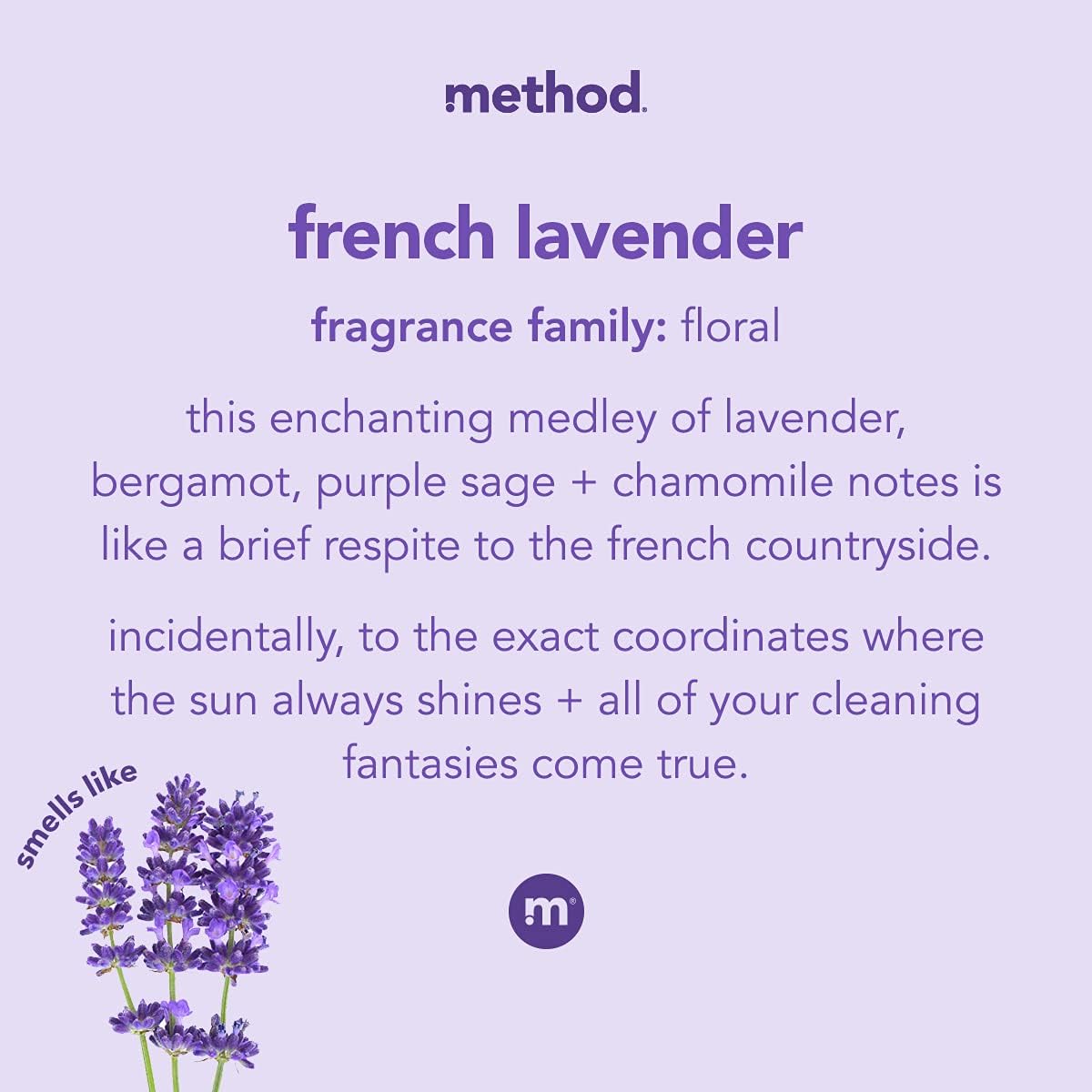 Method All-Purpose Cleaner Spray, French Lavender, Plant-Based and Biodegradable Formula Perfect for Most Counters, Tiles and More, 28 Fl Oz, (Pack of 4) - PuriLite