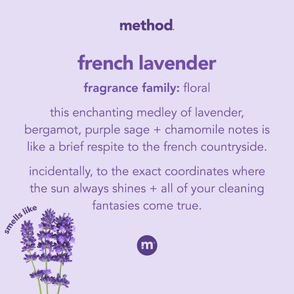 Method All-Purpose Cleaner Spray, French Lavender, Plant-Based and Biodegradable Formula Perfect for Most Counters, Tiles and More, 28 Fl Oz, (Pack of 4) - PuriLite