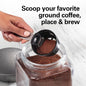 Hamilton Beach Scoop Single Serve Coffee Maker, Fast Brewing, Stainless Steel (49981A) - PuriLite