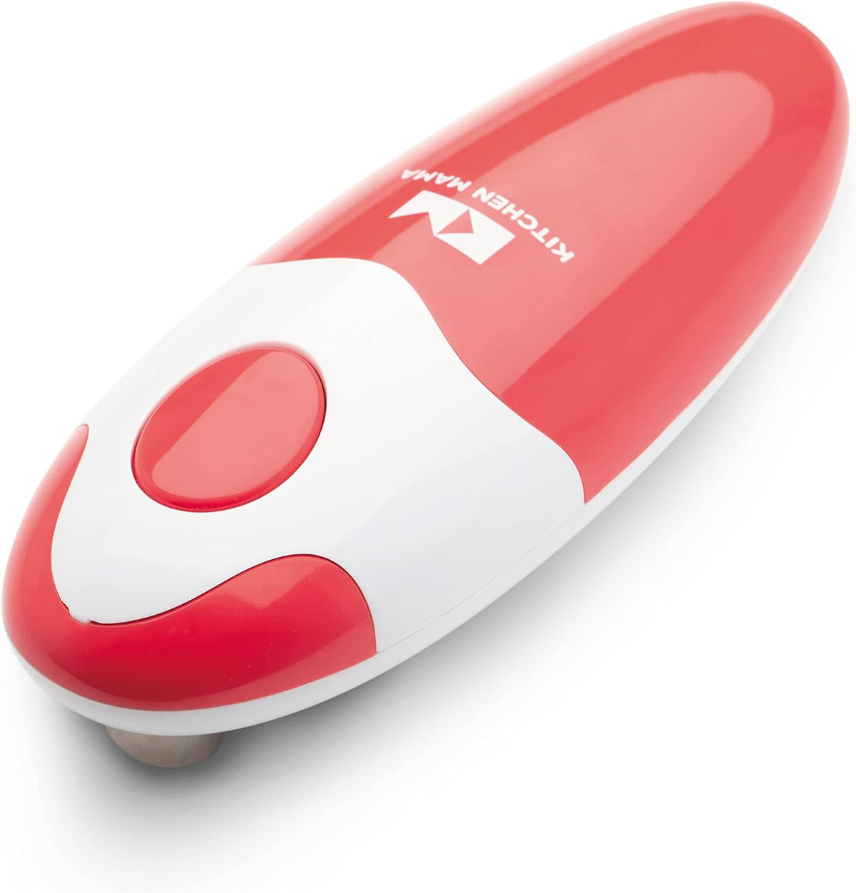 Kitchen Mama Electric Can Opener: Open Your Cans with A Simple Push of Button - No Sharp Edge, Food-Safe and Battery Operated Handheld Can Opener(Red) - PuriLite