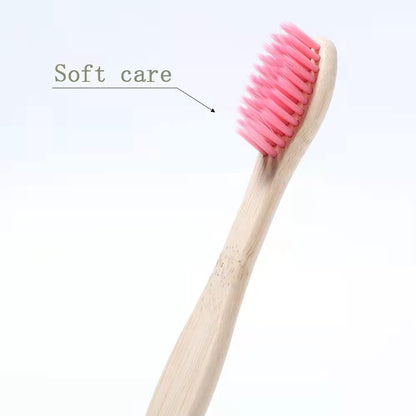 14 Pac Natuaral Green toothbrush bamboo,biodegradable and soft bristles - PuriLite