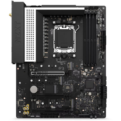 NZXT - N7 B650E ATX AM5 Motherboard (White) - DDR5, WiFi 6E, PCIe 5.0, Triple M.2 - PuriLite