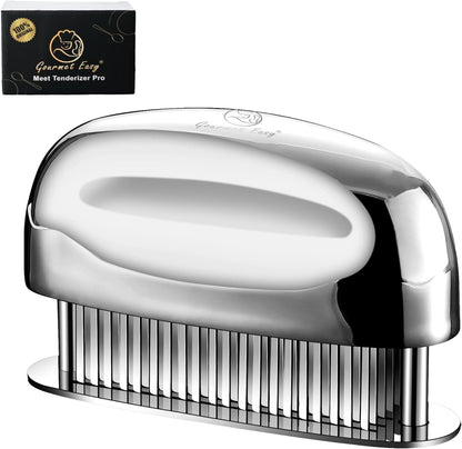 Meat Tenderizer Tool, Ultra Sharp Needle Blades 100% Stainless-Steel, Heavy-Duty Kitchen Gadgets, Hand Held Meat Tenderizer Needle Tool, Cooking Gadget for Tenderizing Chicken, Steak, Veal, BBQ - PuriLite