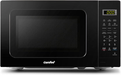 COMFEE' CM-M201K(BK) Countertop Microwave Oven with Express Cook, 6 Preset Menus and Kitchen Timer, 20L, 700W, Black - PuriLite