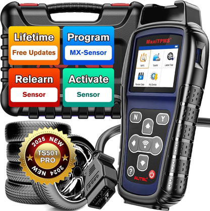 Autel MaxiTPMS TS501 PRO, 2025 TPMS Programming Tool Same as TS508, Up of TS501 TS408S, Relearn Activate 99% TPMS Sensors, Program Autel MX-Sensor 315/433MHz, TPMS Reset & Diagnostics, Lifetime Update - PuriLite