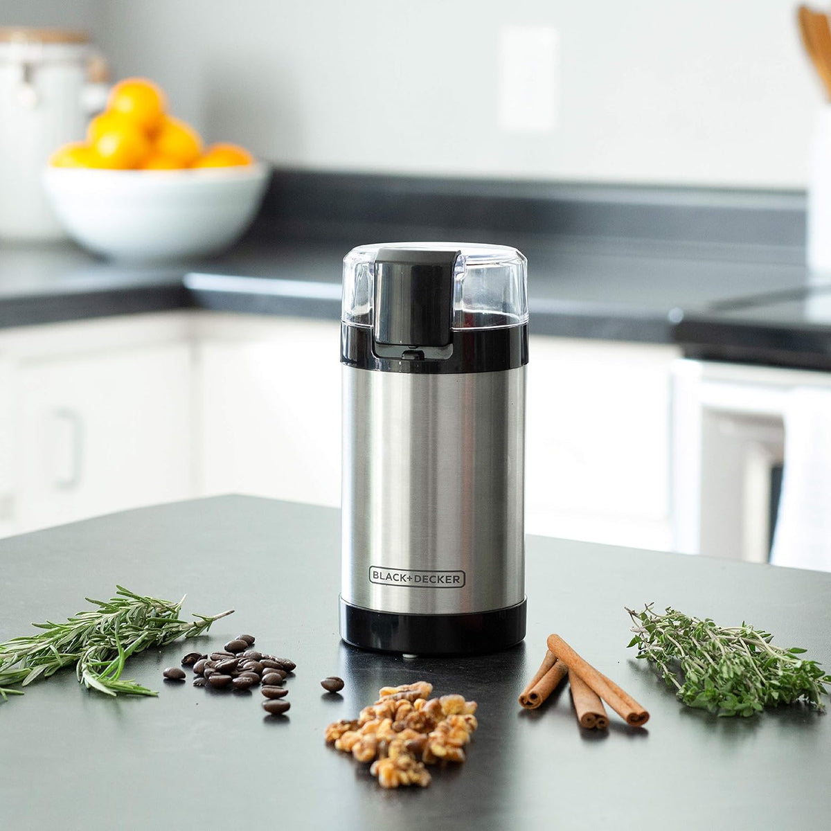 Black & Decker CBG110SC Easy Touch Electric Smartgrind Coffee & Spice Grinder, Black - PuriLite