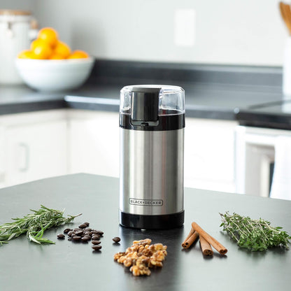 Black & Decker CBG110SC Easy Touch Electric Smartgrind Coffee & Spice Grinder, Black - PuriLite