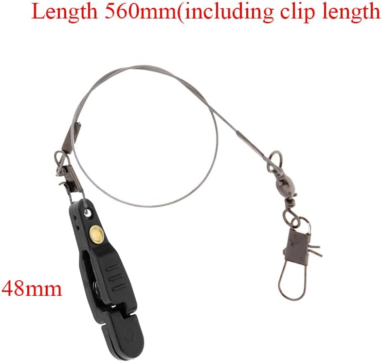 3pcs Padded Release Clips Fishing Quick Release Clips with Steel Fishing Line Downrigger Release Clips - PuriLite