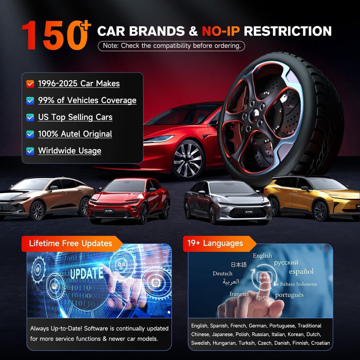 Autel MaxiTPMS TS501 PRO, 2025 TPMS Programming Tool Same as TS508, Up of TS501 TS408S, Relearn Activate 99% TPMS Sensors, Program Autel MX-Sensor 315/433MHz, TPMS Reset & Diagnostics, Lifetime Update - PuriLite