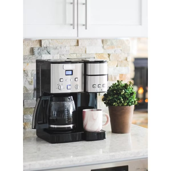 Cuisinart Coffee Center 12 Cup Coffeemaker and Single-Serve Brewer - SS-15P1: Best Combo Coffee Maker, 1200W, LCD Display - PuriLite