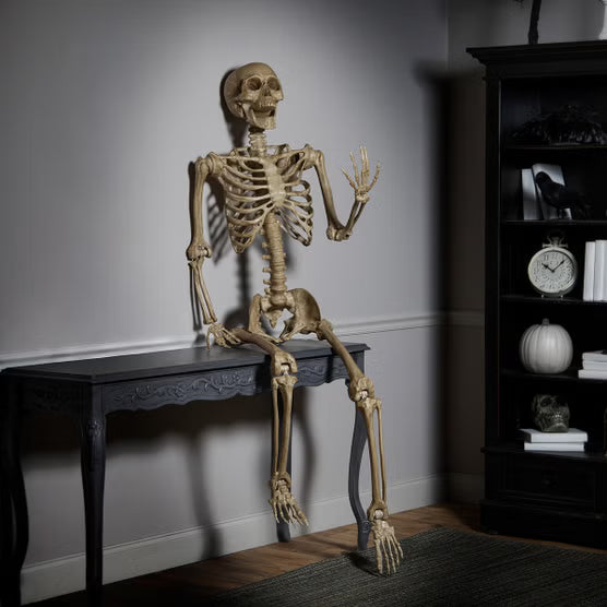 Halloween 7ft Poseable Skeleton Indoor Prop Decoration