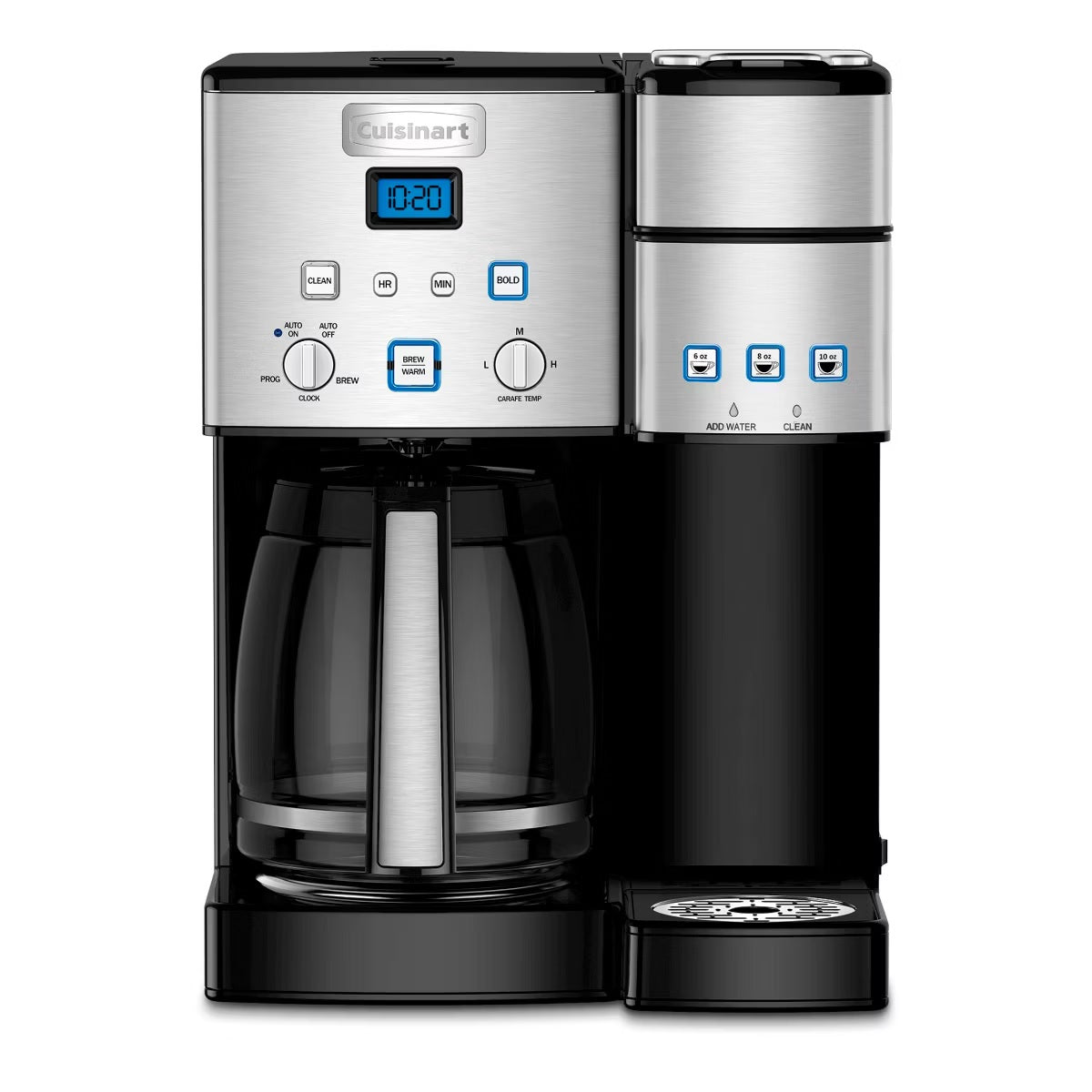 Cuisinart Coffee Center 12 Cup Coffeemaker and Single-Serve Brewer - SS-15P1: Best Combo Coffee Maker, 1200W, LCD Display - PuriLite