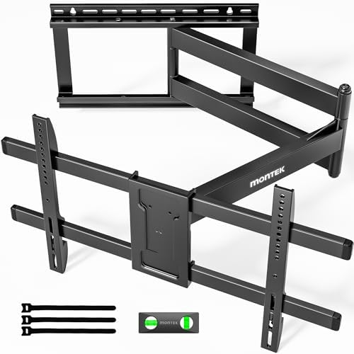 monTEK Long Arm TV Wall Mount for Most 43-90 Inch TVs, 42.5 Inch Long Extension TV Mount Swivel and Tilt, Full Motion Wall Mount TV Bracket Fit Max VESA 800 x 400mm, Up to 132 lbs, 16”,18” Studs - PuriLite