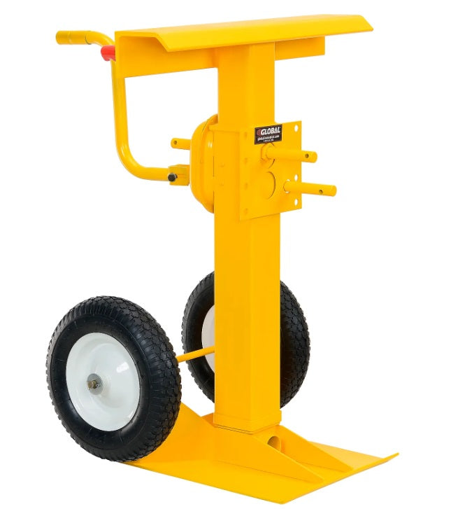 Global Industrial™ Hand Crank Trailer Stand, Semi-Pneumatic Wheels, 100,000 Lb. Static Cap. - PuriLite