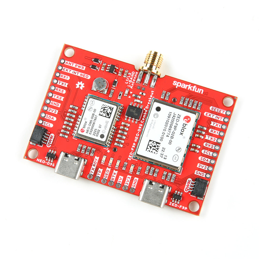 SparkFun GNSS Combo Breakout - ZED-F9P, NEO-D9S (Qwiic) - PuriLite