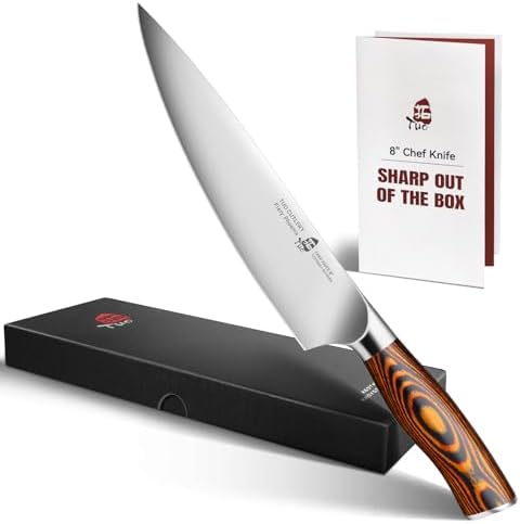 TUO Boning Knife - Razor Sharp Fillet Knife - High Carbon German Stainless Steel Kitchen Cutlery - Pakkawood Handle - Luxurious Gift Box Included - 7 inch - Fiery Phoenix Series - PuriLite