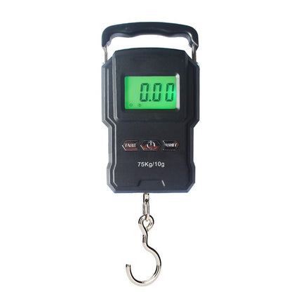 YAGSUW Portable Electronic Hook Scale Digital Hanging Bag Luggage Weight Scale Fishing Scale with Measuring Tape 165Lb Black - PuriLite