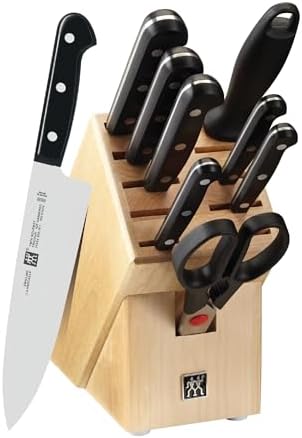 Zwilling J.A. Henckels HI Forged Contour 9 PC Block Set, Black/Silver - PuriLite