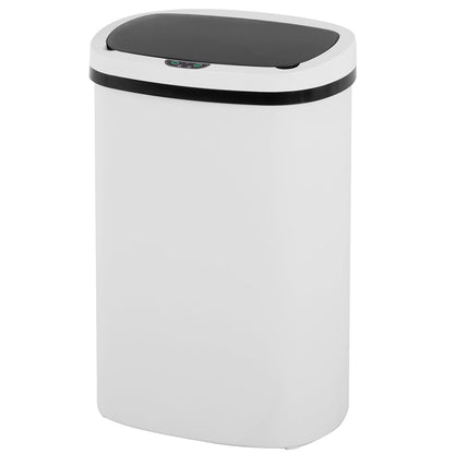 13 Gallon 50 Liter Garbage Can Kitchen Trash Can with Lid Automatic Sensor Touch Free Stainless Steel Waste Bin for Bathroom Bedroom Home Office,Black - PuriLite