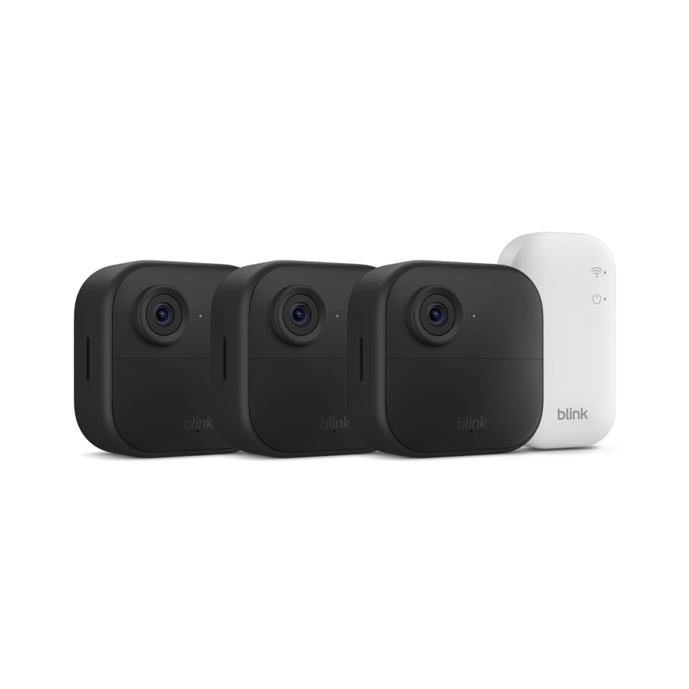 Blink Outdoor 4 (newest model) – Wireless smart security camera, two-year battery life, 1080p HD day and infrared night live view, two-way talk. Sync Module Core included – 1 camera system - PuriLite