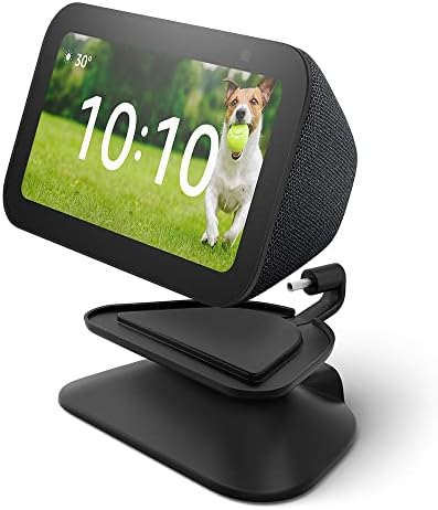 Echo Show 5 (3rd Gen) Adjustable Stand with USB-C Charging Port | Charcoal - PuriLite