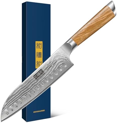 HOSHANHO Damascus Fillet Knife 7 Inch, Professional VG-10 Super Steel Boning Knife, Ultra Sharp Fish Knife with Ergonomic Handle - PuriLite