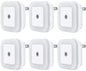 Uigos LED Night Light Lamp with Smart Sensor Dusk to Dawn Sensor, Daylight White, 0.5W Plug-in, 6-Pack - PuriLite