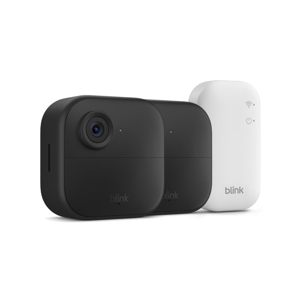 Blink Outdoor 4 (newest model) – Wireless smart security camera, two-year battery life, 1080p HD day and infrared night live view, two-way talk. Sync Module Core included – 1 camera system - PuriLite