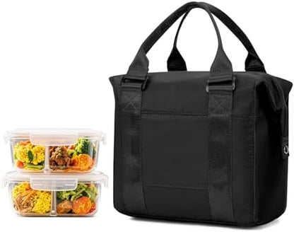 Lunch Bag Insulated Lunch Box Leakproof Lunch Tote Bags for Women Men,Portable Thermal Cooler Bag Lunch Containers with Shoulder Strap for Work, Family, Picnic, School, Outdoor,BBQ C2-Pinkpurple - PuriLite