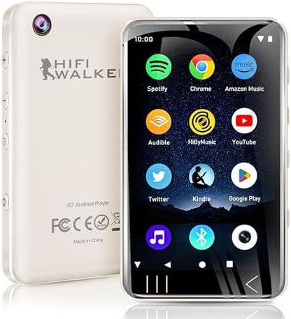MP3 Player with Bluetooth and WiFi, Music Player with Camera Spotify Pandora,Amazon Music, 4" Touch Screen Android MP4 MP3 Player with Speaker 144GB MP4 & MP3 Player for Travel Sport - PuriLite