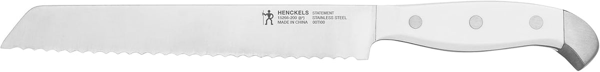 HENCKELS Statement 15Piece White-Handled Knife Block Set with Shears, Sharpening Steel - Dishwasher Safe, Ergonomic Handle - PuriLite