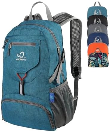 WATERFLY Hiking Backpack 20L Foldable Travel Backpack Lightweight Hiking Daypack for Outdoor Cycling Camping - PuriLite