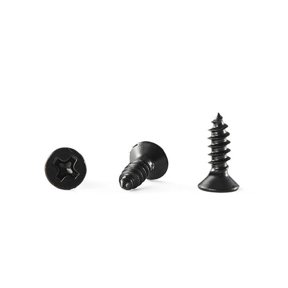 GOHODOMINO #4 x 1/2" Wood Screw 100Pcs, Stainless Steel 304 (18-8) Screws Flat Head Phillips Fast Self Tapping Drywall Screws Black Oxide - PuriLite