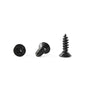 GOHODOMINO #4 x 1/2" Wood Screw 100Pcs, Stainless Steel 304 (18-8) Screws Flat Head Phillips Fast Self Tapping Drywall Screws Black Oxide - PuriLite