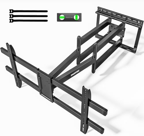monTEK Long Arm TV Wall Mount for Most 43-90 Inch TVs, 42.5 Inch Long Extension TV Mount Swivel and Tilt, Full Motion Wall Mount TV Bracket Fit Max VESA 800 x 400mm, Up to 132 lbs, 16”,18” Studs - PuriLite