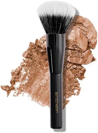 LAURA GELLER NEW YORK Dual-Ended Blush + Bronzer Brush - Blush Bronzer Contour Face Makeup Brush - PuriLite