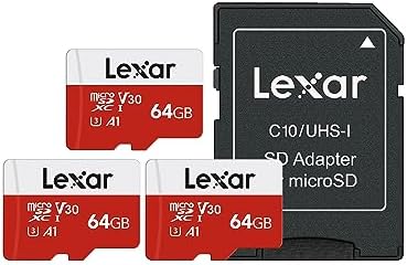 Lexar E-Series 128GB Micro SD Card 5 Pack, microSDXC UHS-I Flash Memory Card with Adapter, 100MB/s, C10, U3, A1, V30, Full HD, 4K UHD, High Speed TF Card - PuriLite