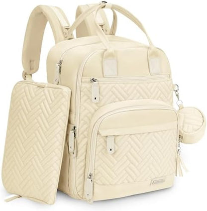 Diaper Bag Backpack, iniuniu Large Baby Bags with Diaper Pouch, Washable Changing Pad, Pacifier Case and Stroller Straps - PuriLite