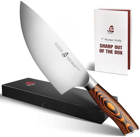 TUO Boning Knife - Razor Sharp Fillet Knife - High Carbon German Stainless Steel Kitchen Cutlery - Pakkawood Handle - Luxurious Gift Box Included - 7 inch - Fiery Phoenix Series - PuriLite