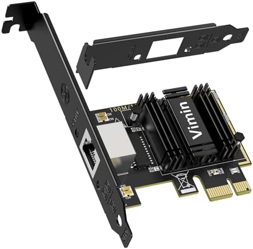 10G PCI-E Network Card with 10Gbps Dual RJ45 Ports, Intel X540-T2 Conrtoller, VIMIN 10Gb Ethernet Adapter Card Compatible with PCI Express X8, X16, Support Windows/Windows Server/Linux/VMware - PuriLite