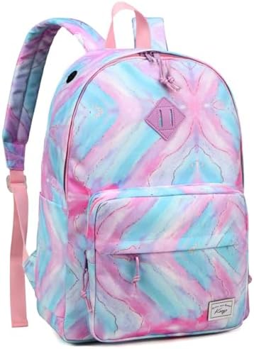 School Backpack, Kasqo 15.6 Inch Classic Lightweight Water-Resistant Backpack for Men Women Teens Girls Boys Kids to School, College, Travel, Work, Black - PuriLite