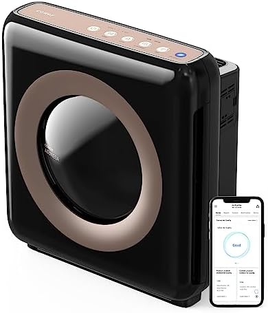 Coway Airmega AP-1512HHS App-Enabled Smart Technology, Compatible with Amazon Alexa True HEPA Air Purifier, Black/Bronze - PuriLite