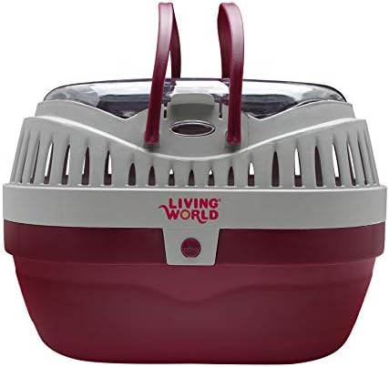 Living World 60888 Pet Carrier, Red/Grey, Large - PuriLite