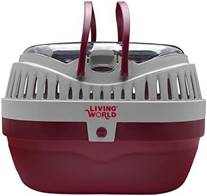 Living World 60888 Pet Carrier, Red/Grey, Large - PuriLite